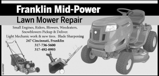 Lawn Mower Repair Franklin Mid Power