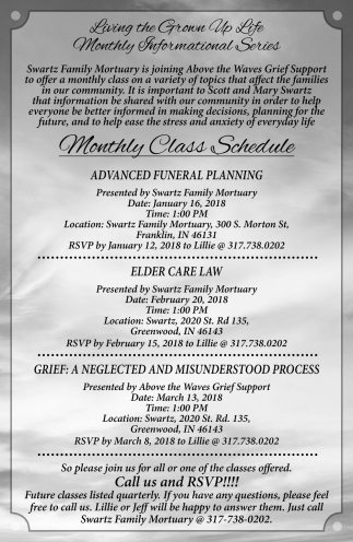 making class schedule