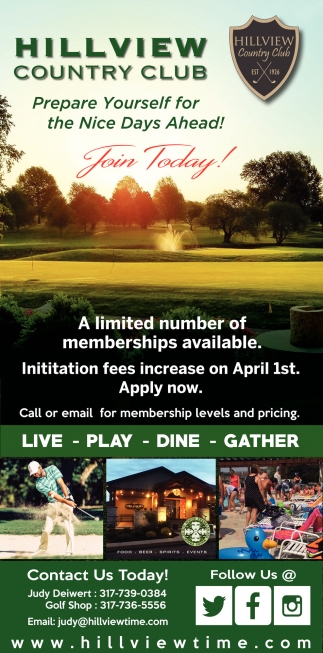 Join Today!, Hillview Country Club, Franklin, IN