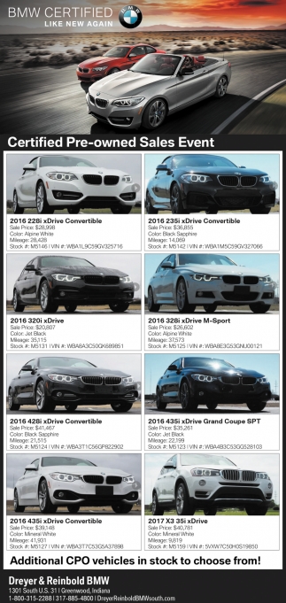 Dreyer And Reinbold Bmw >> Certified Pre Owned Sales Event Dreyer Reinbold Bmw Dreyer And Reinbold Bmw >> Certified Pre Owned Sales Event Dreyer Reinbold Bmw